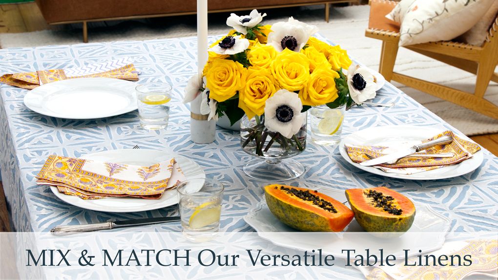 Mix and Match Our Versatile Table Linens